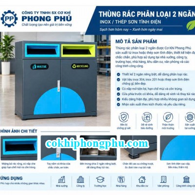 THÙNG RÁC INOX CÔNG CỘNG